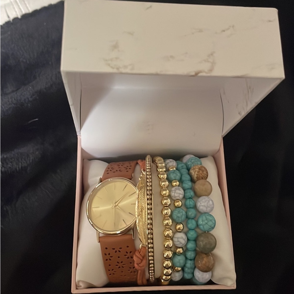 Watch and bracelets